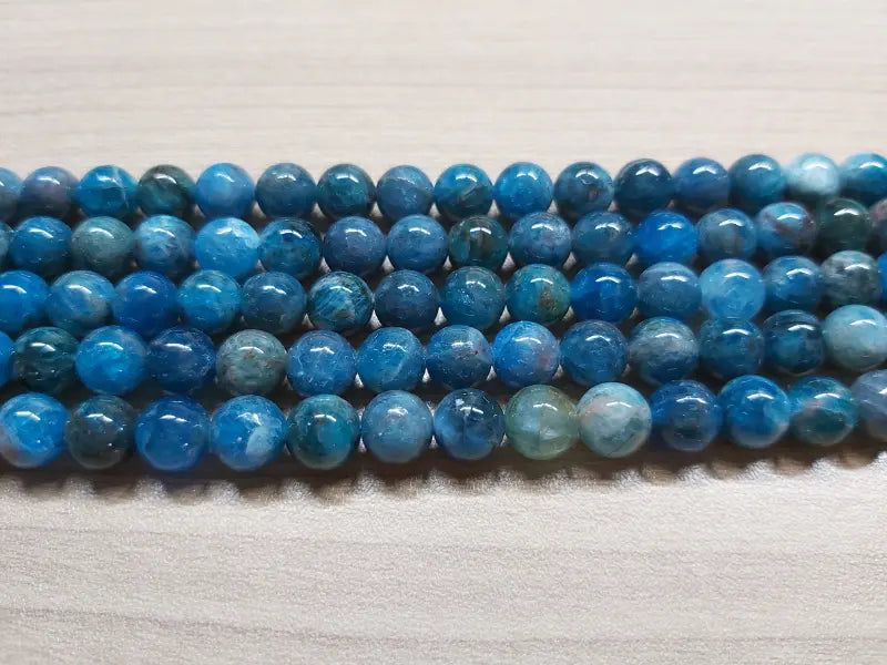 Apatite Grade AB - 8 mm - 20/40 Perles Les Précieuses Perles