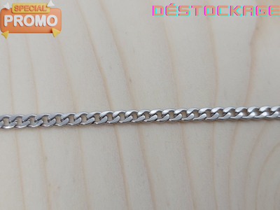 Chaine maille gourmette 5 x 3  mm Inox - vendue au mètre