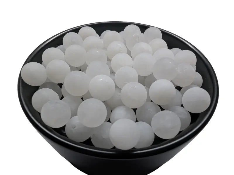 Jade blanc mat - 10 mm - 20 Perles Les Précieuses Perles