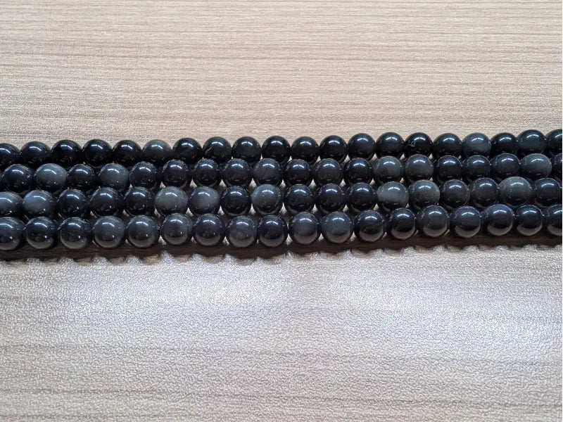 Obsidienne Grade AA - 6 mm - 30/60 Perles Les Précieuses Perles