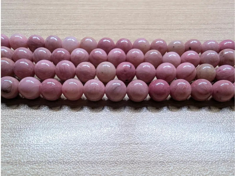 Rhodonite rose - 6 mm - 30/60 Perles Les Précieuses Perles