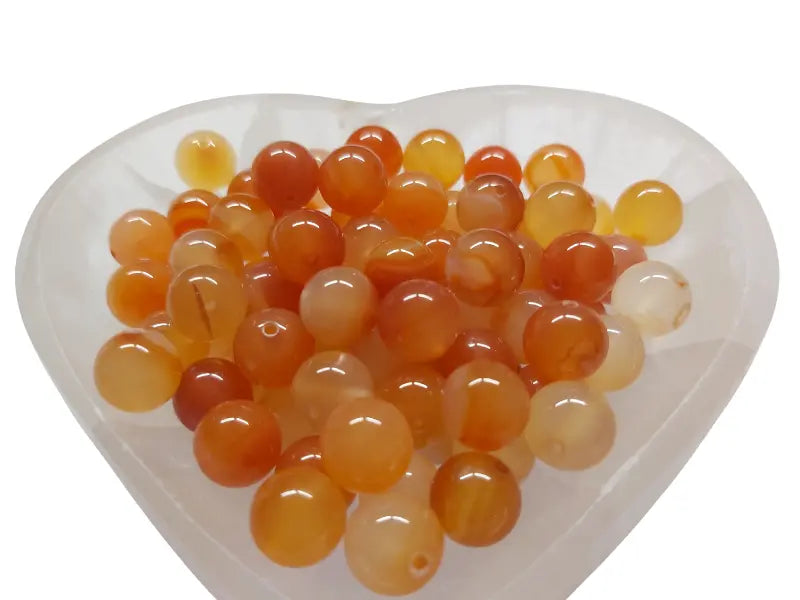 Cornaline -10 mm - 20 Perles Les Précieuses Perles