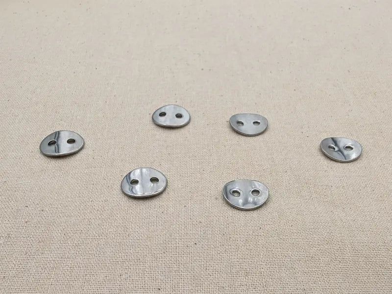 Connecteur ovale double trou pour bracelet wrap – 14 x 12 mm – Acier inoxydable 304 – Lot 10/20 Les Précieuses Perles