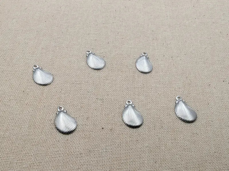 Breloque coquillage inox - lot de 20/40 Les Précieuses Perles