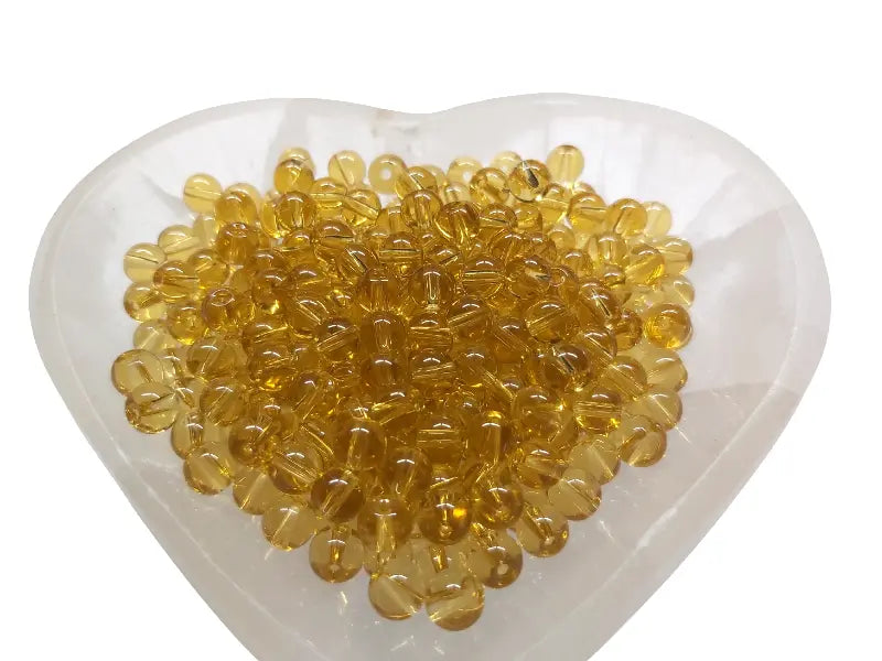 Perles en verre - Jaune - 6 mm - 60 Perles Les Précieuses Perles