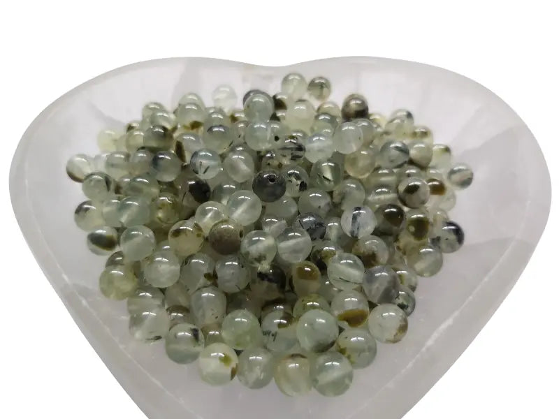 Préhnite - 6 mm - 30/60 Perles Les Précieuses Perles