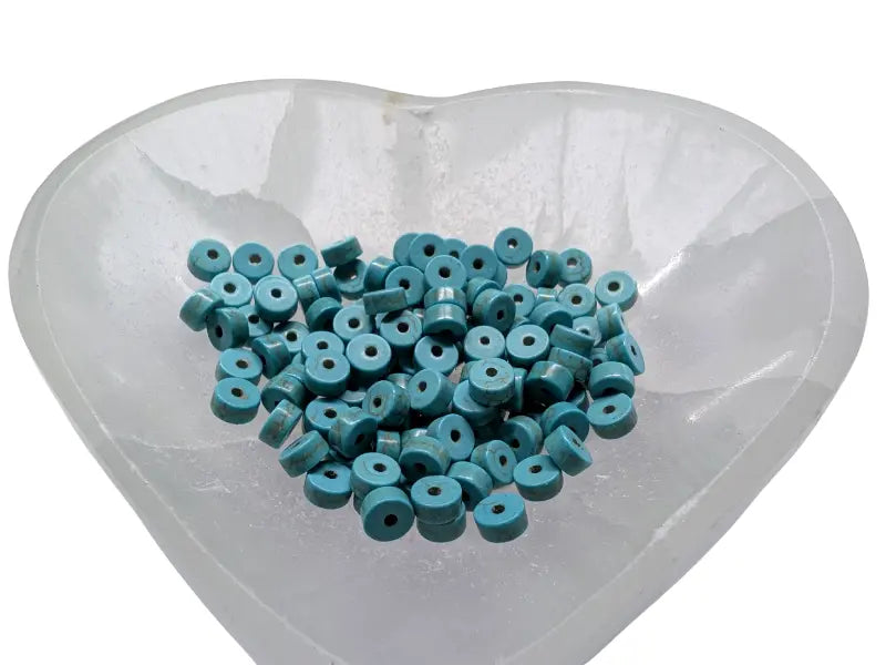 Turquoise synthétique - Rondelles 6 x 3 mm - 60/120 Perles Les Précieuses Perles