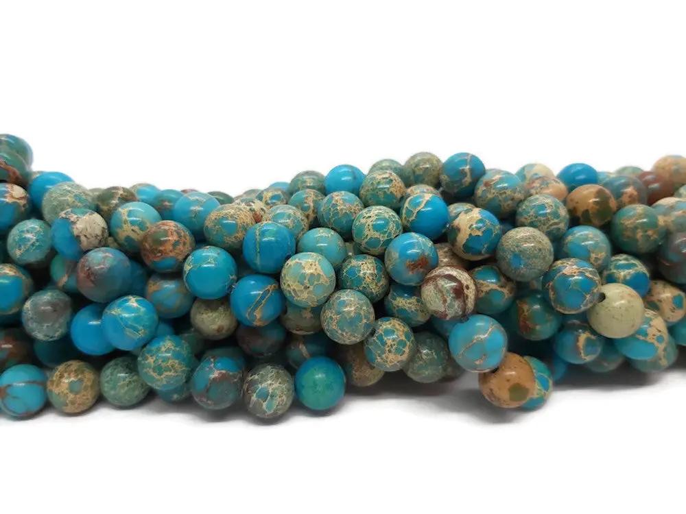 Jaspe impérial bleu - 8 mm - 20/40 Perles Les Précieuses Perles