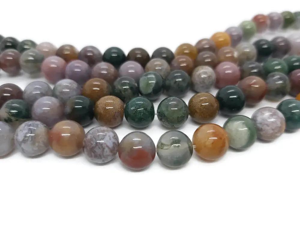 Agate Indienne - 8 mm - 20/40 Perles Les Précieuses Perles