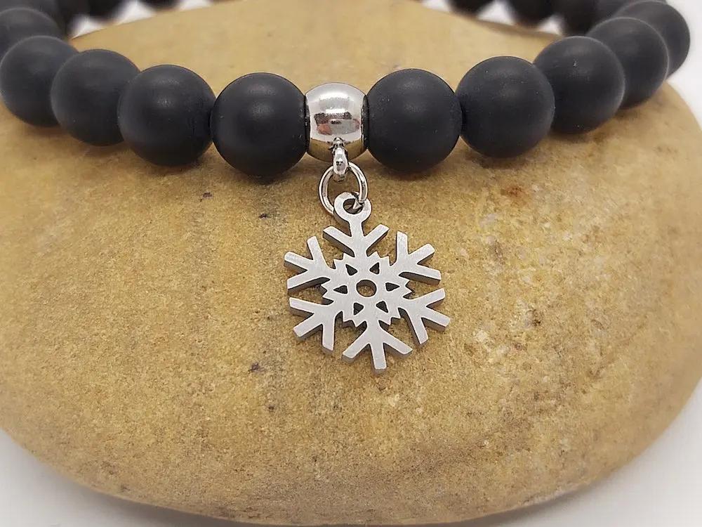 Breloque inox flocon de neige - Lot de 5/10 Les Précieuses Perles