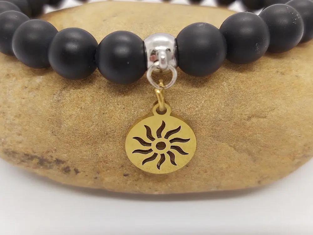 Breloque Soleil - Inox doré - Lot de 5/10 Les Précieuses Perles