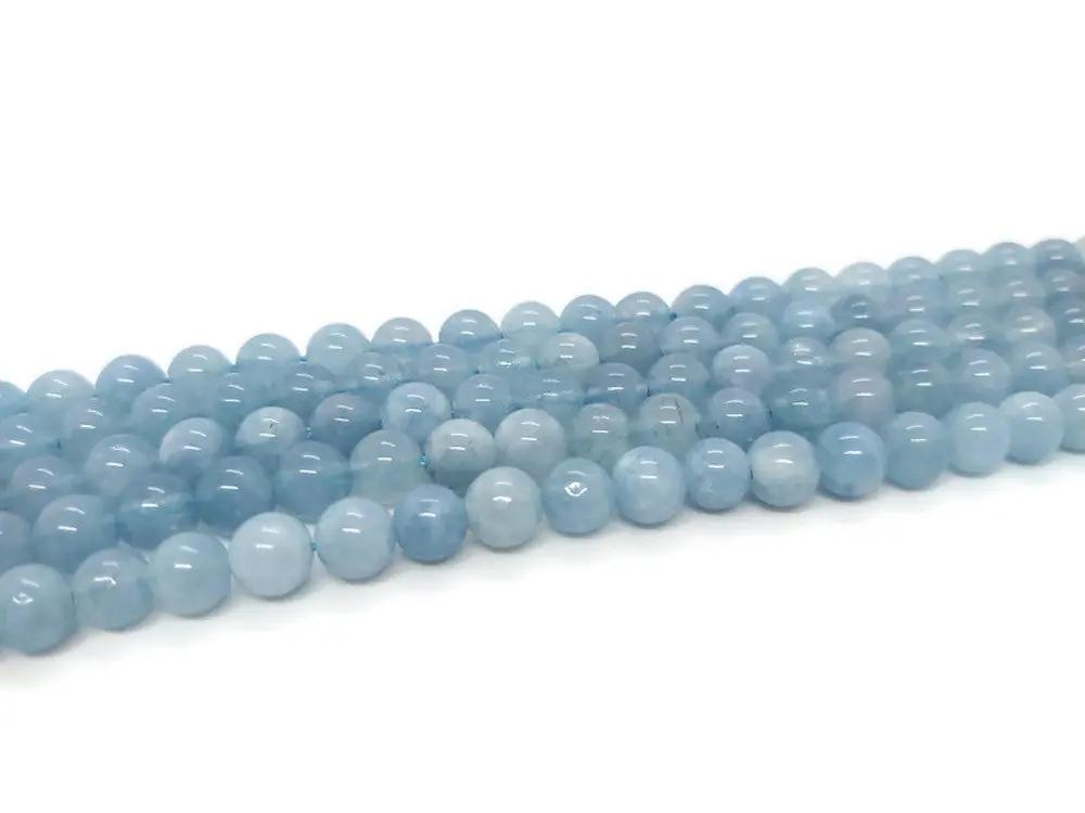 Lot De 30 Perles En Calcédoine D'Australie - 6mm - Gemme Naturelle - Neuf