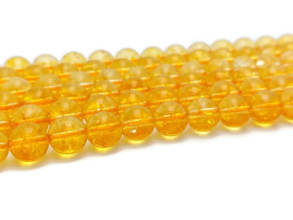 Citrine - 8 mm - 10/20 Perles Les Précieuses Perles