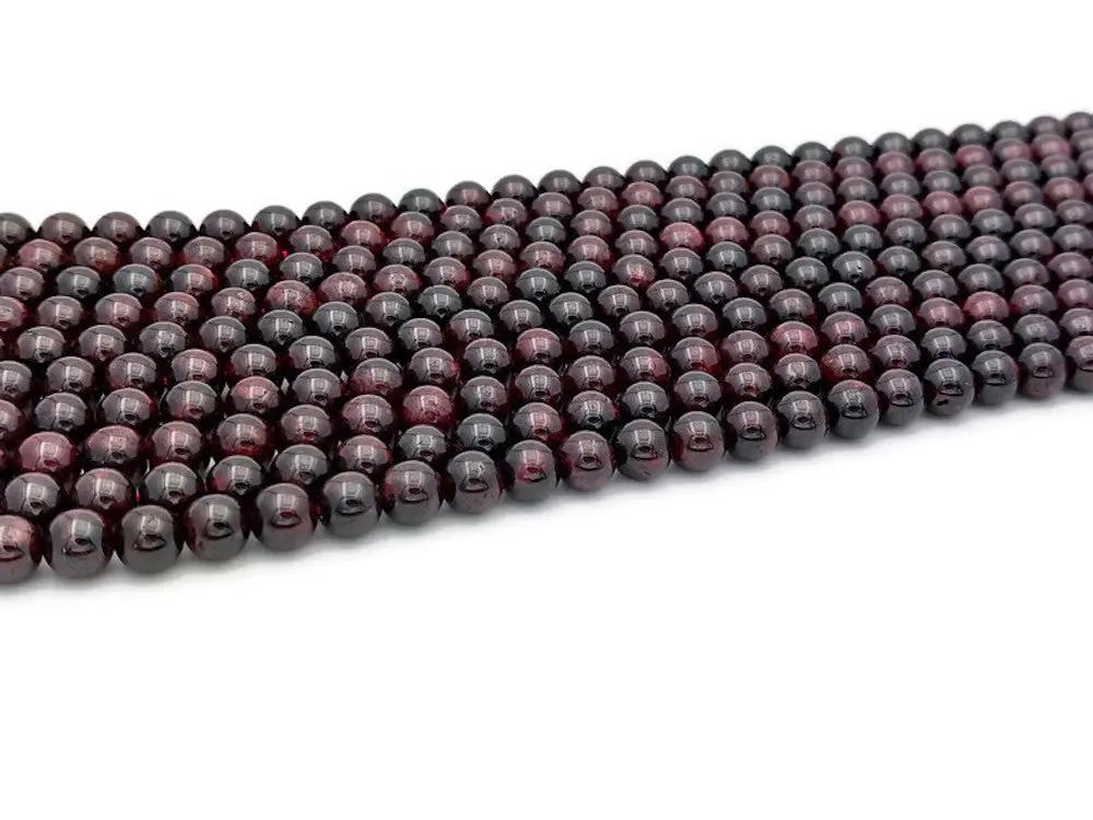 Grenat grade A - 8 mm - 10/20 Perles Les Précieuses Perles