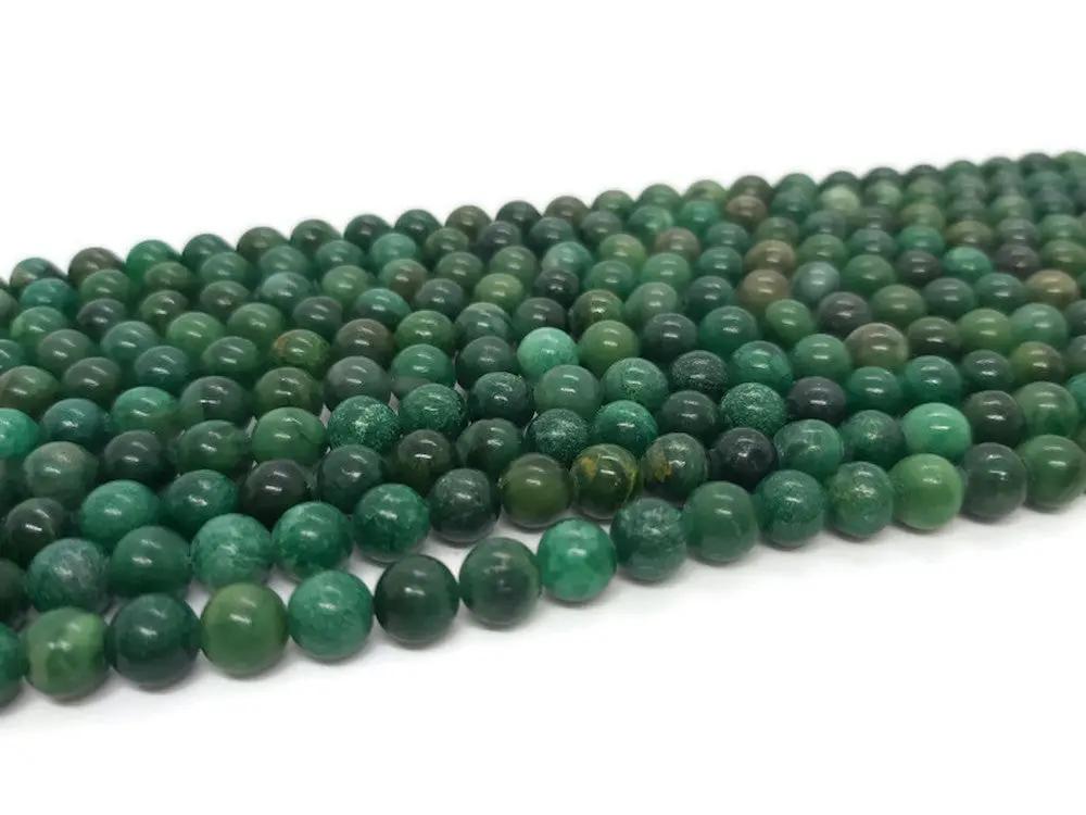 Jade Africain vert - 6 mm - 30/60 Perles Les Précieuses Perles