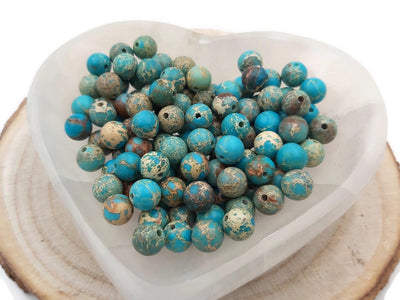 Jaspe impérial bleu - 8 mm - 20/40 Perles Les Précieuses Perles