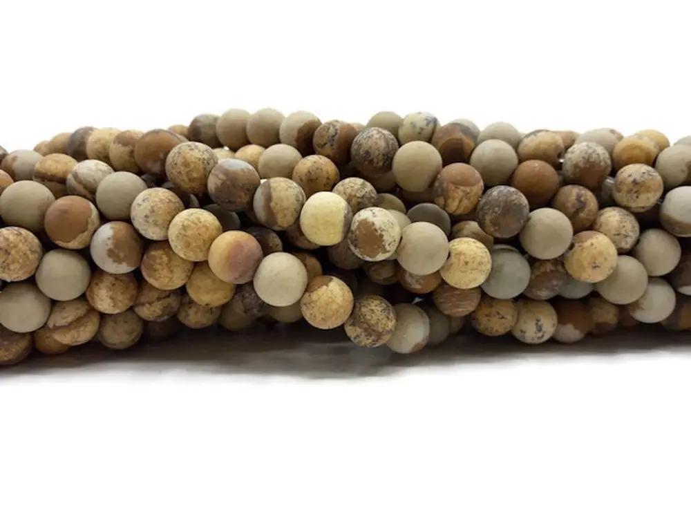 Jaspe paysage - 8 mm - 20/40 Perles Les Précieuses Perles