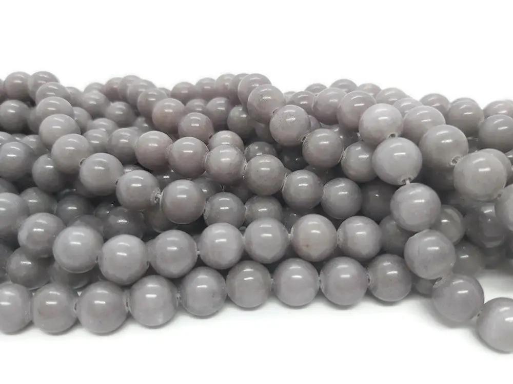 Jade gris - 8 mm - 40 Perles Les Précieuses Perles