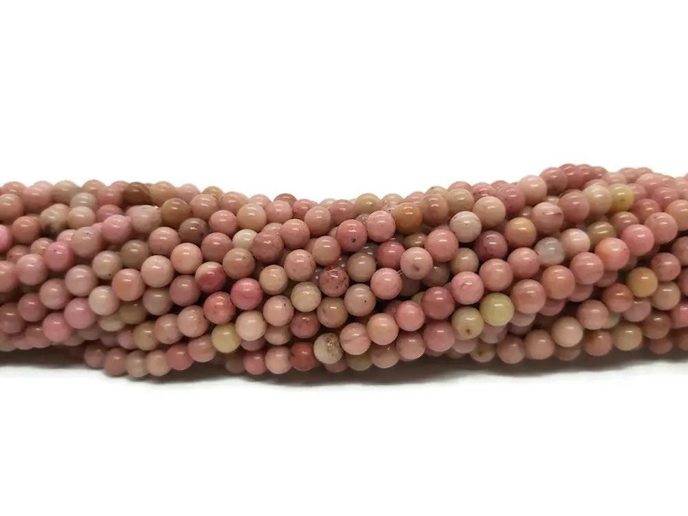 Rhodonite rose - 4 mm - 40/80 Perles Les Précieuses Perles