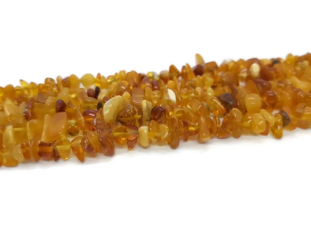 Ambre naturel - Puces percées Les Précieuses Perles