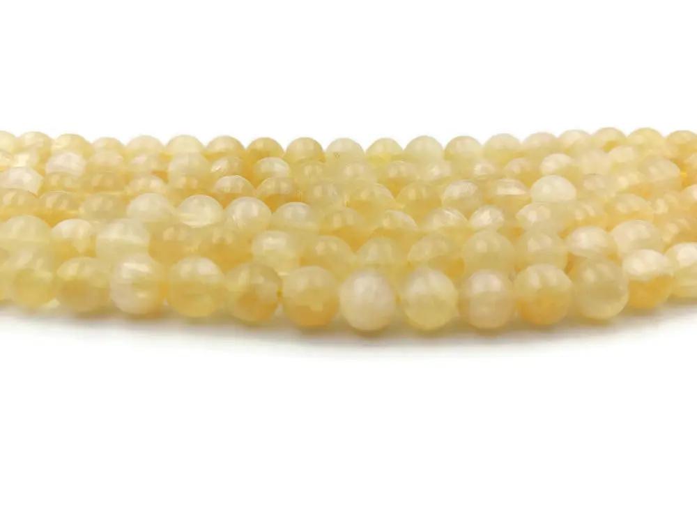 Sélénite jaune - 8 mm - 20/40 Perles Les Précieuses Perles