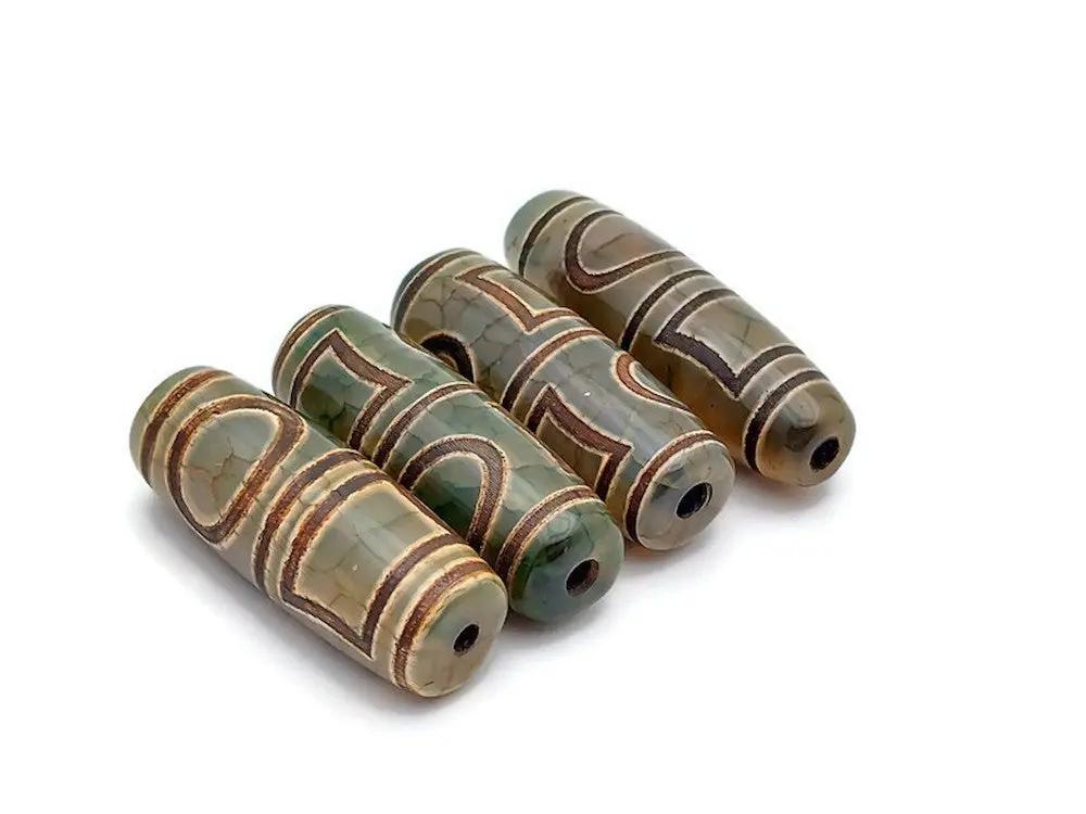 Agate - DZI Tibétaine ciel et terre Les Précieuses Perles