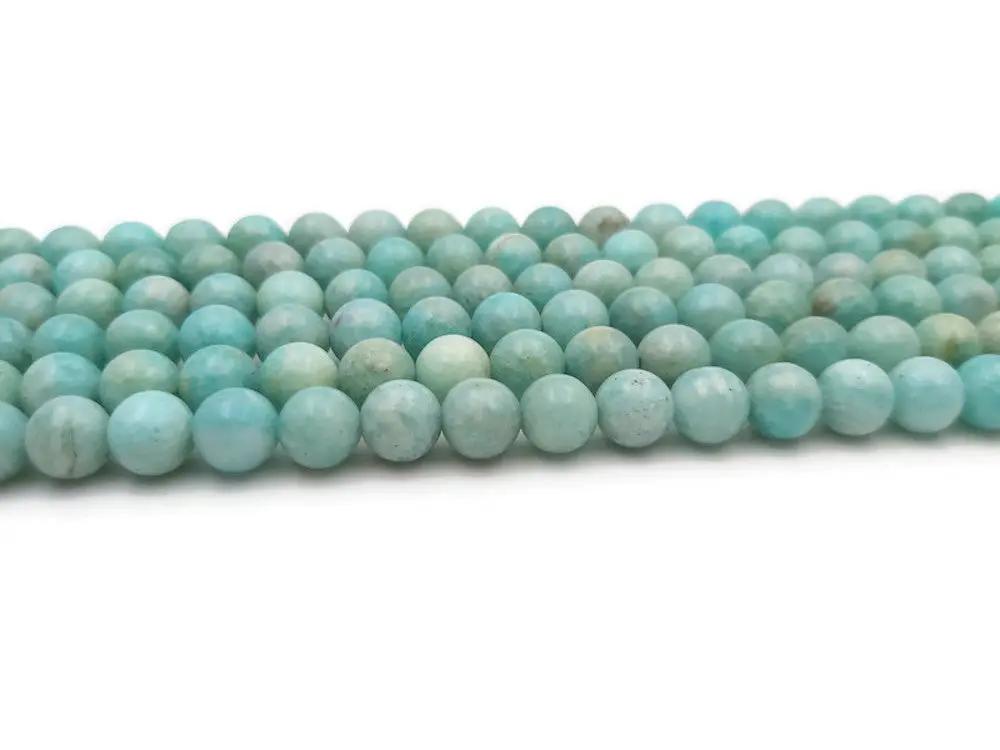 Amazonite du Pérou - 8 mm - 10/20 Perles Les Précieuses Perles