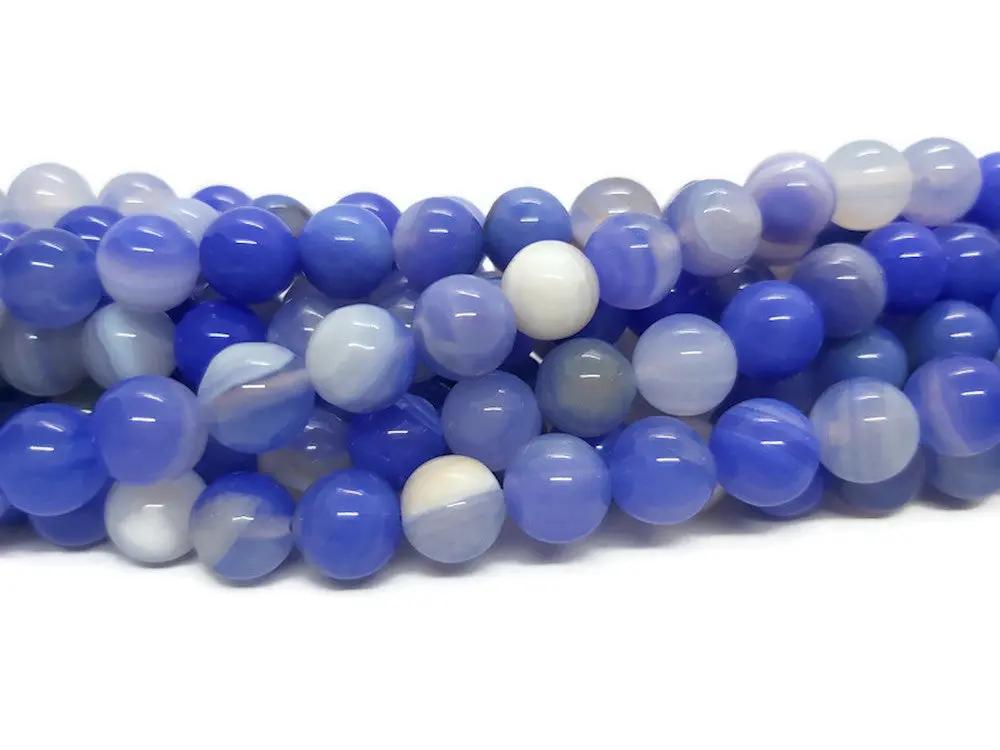 Calcédoine - 10 mm - 20 Perles Les Précieuses Perles