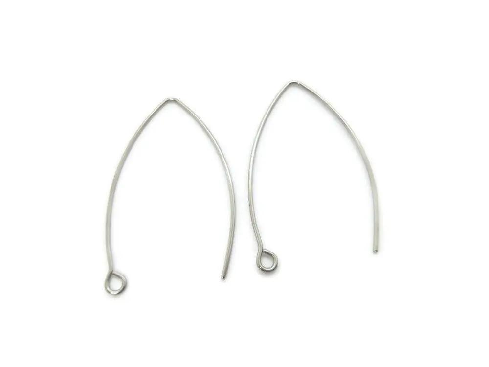 Boucles D'oreilles Créoles Acier Inoxydable Argenté - Bord Ciselé, Diamètre 5 Cm, Neuf
