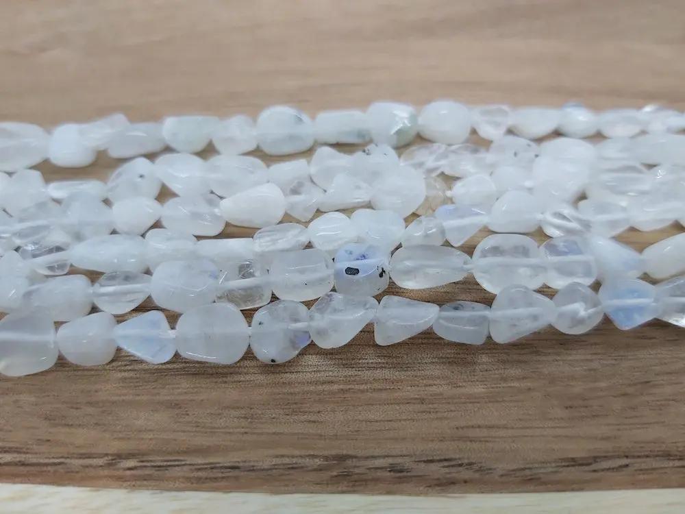 Pierre de lune - Nuggets percés Les Précieuses Perles