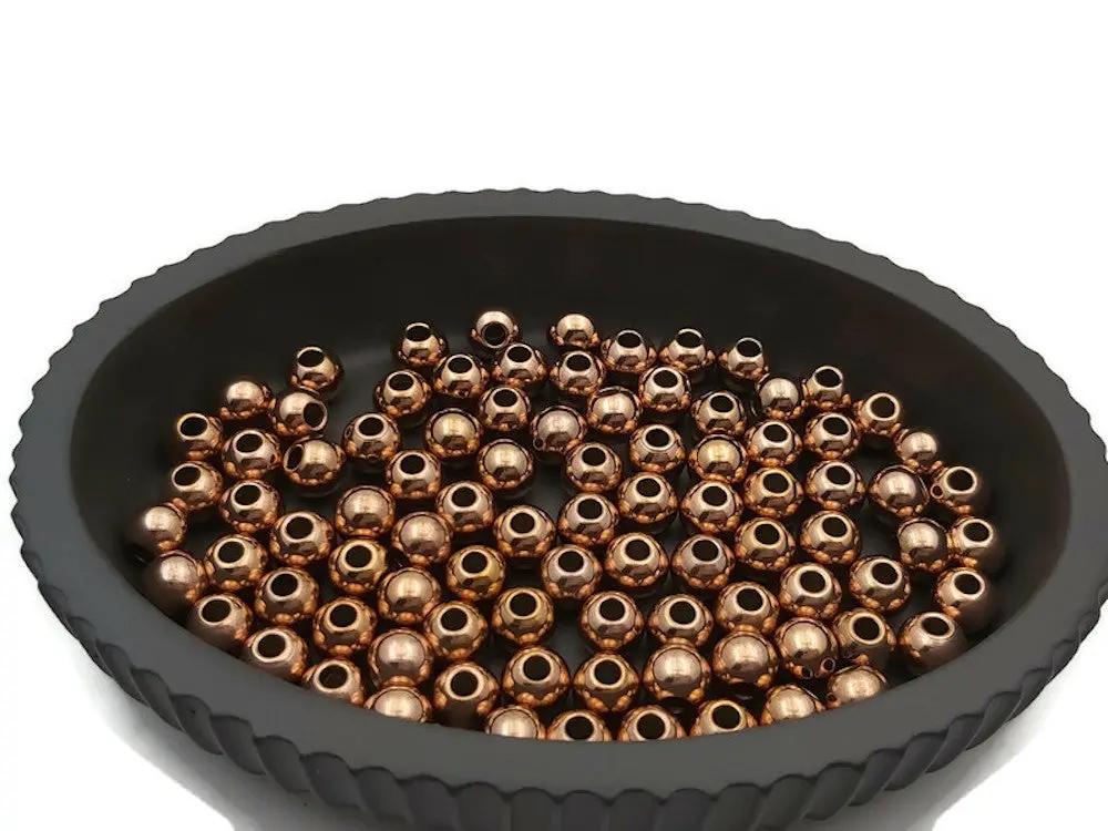 Perles rondes séparateurs 8 x 6,5 mm inox - 5/10 Perles Les Précieuses Perles