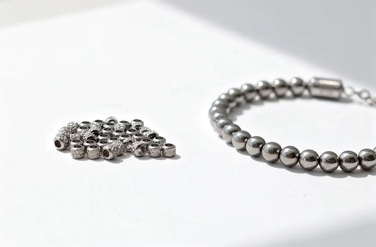 Perles acier inoxydable pour bijoux diy 4mm 5mm doré argenté