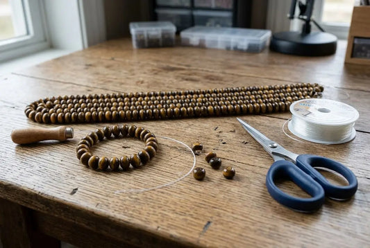 Comment Fabriquer un Bracelet Œil de Tigre Débutant avec des Perles 8mm