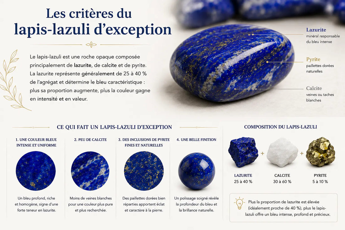 Meilleure qualité de lapis-lazuli : comment la reconnaître ?