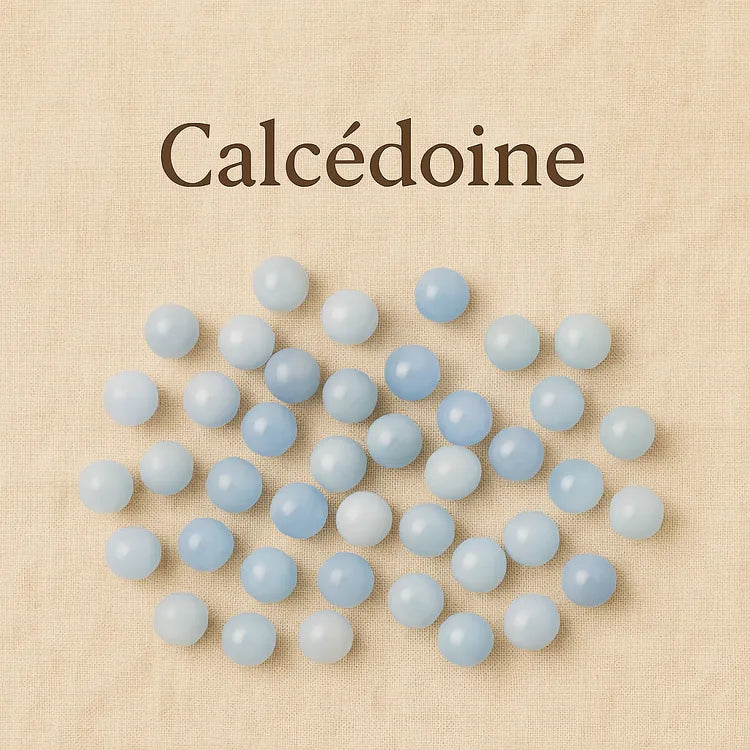 Collection-de-Perles-Calcédoine Les Précieuses Perles