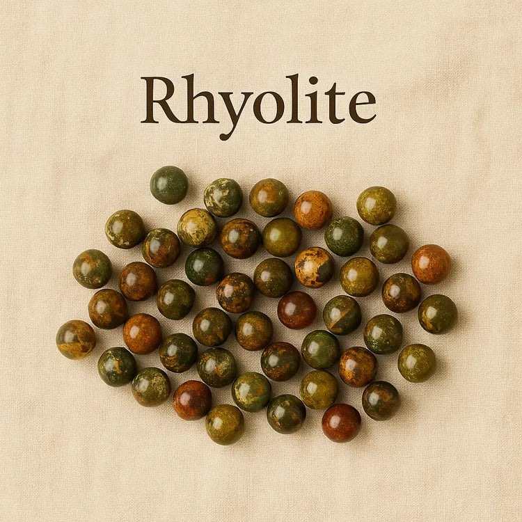 Collection-Rhyolite-Perles-naturelles-aux-tons-terre-amp-motifs-sauvages Les Précieuses Perles