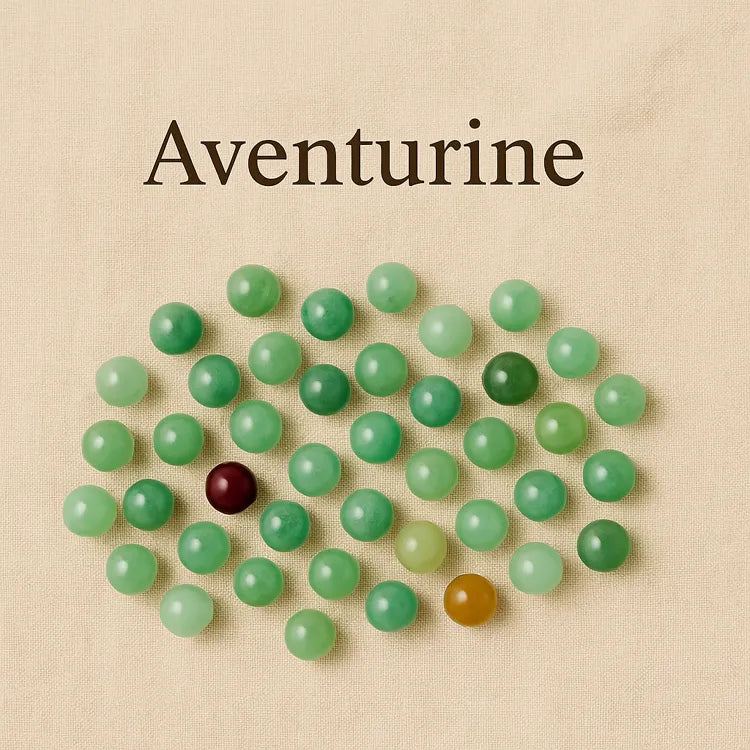 Collection-de-Perles-Aventurine Les Précieuses Perles