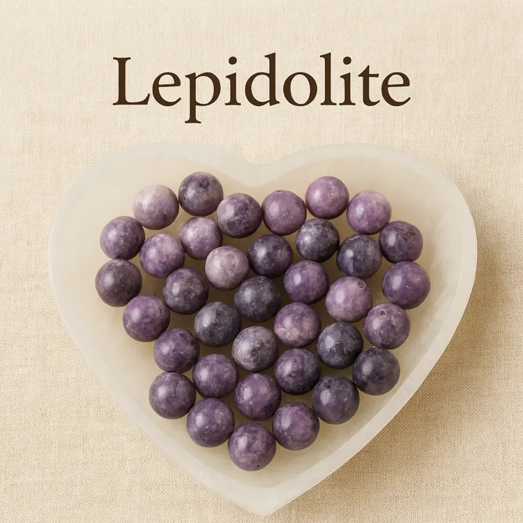 Collection-Lépidolite-Pierre-violette-apaisante-perles-naturelles-pour-bijoux Les Précieuses Perles