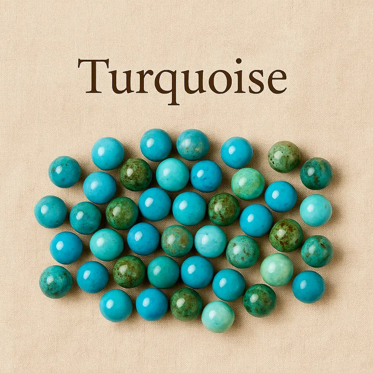 Collection-Turquoise-Perles-naturelles-multicolores-bleu-vert-blanc-jaune Les Précieuses Perles