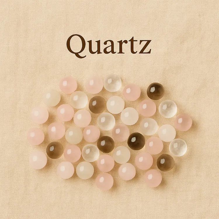 Collection-Cristal-de-Roche-Quartz-Perles-naturelles-pour-créations-lumineuses Les Précieuses Perles