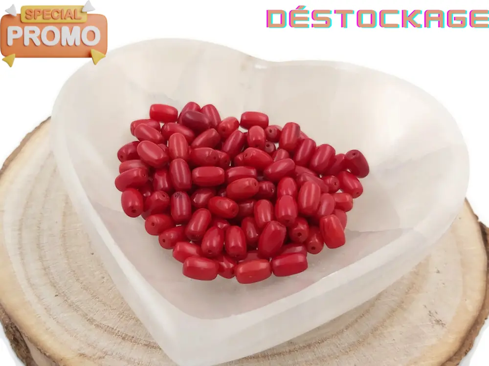 Corail de bambou - 8 x 5 mm - 20/40 Perles Les Précieuses Perles