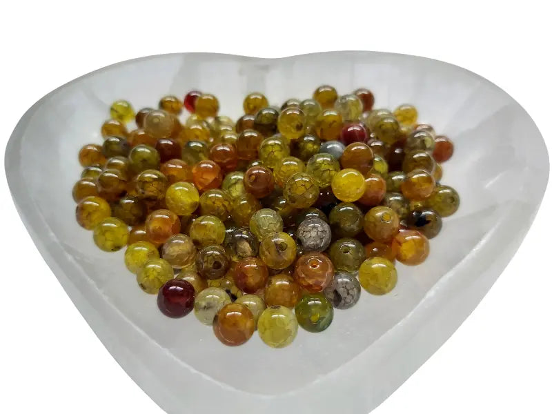 Agate craquelée marron - 6 mm - 30/60 Perles Les Précieuses Perles