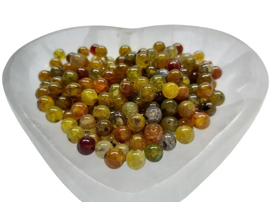 Agate craquelée marron - 6 mm - 30/60 Perles Les Précieuses Perles