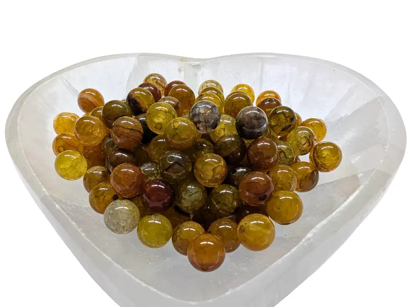 Agate veine de dragon marron - 8 mm - 40 Perles Les Précieuses Perles