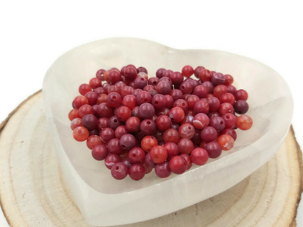 Agate rouge - 6 mm - 60 Perles