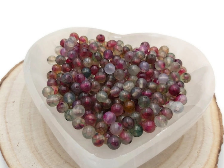 Agate veine de dragon violette 6 mm