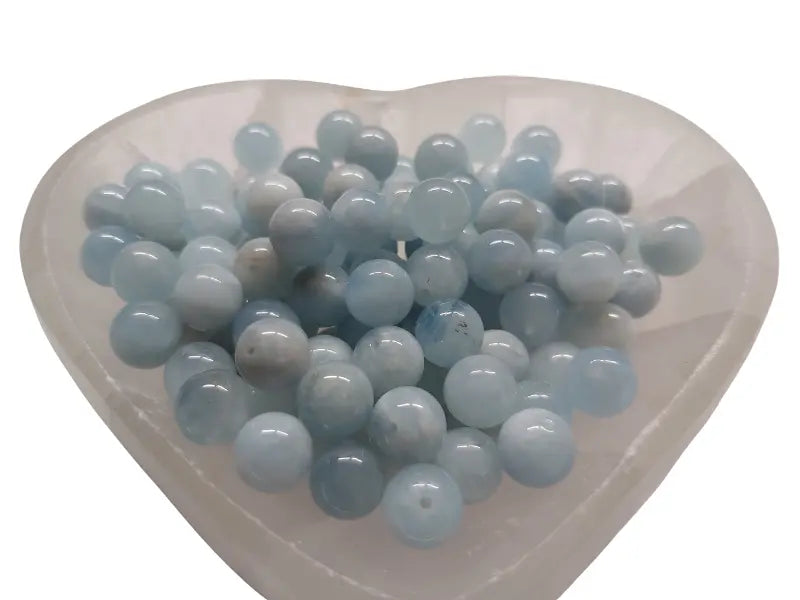 Aigue marine  Grade A - 8 mm - 20/40 Perles Les Précieuses Perles