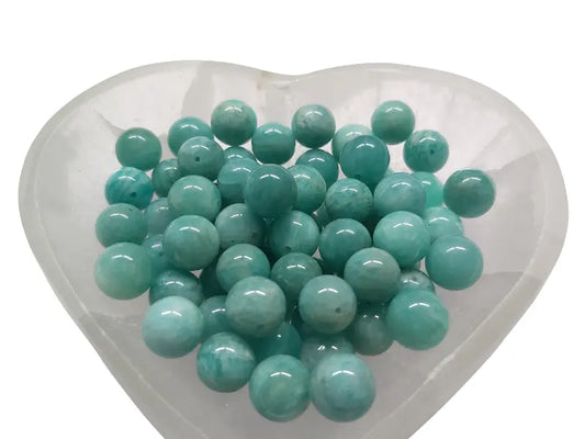 Amazonite du Pérou Grade A - 10 mm - 10 Perles Les Précieuses Perles