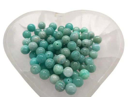 Amazonite du Pérou - 8 mm - 10/20 Perles Les Précieuses Perles