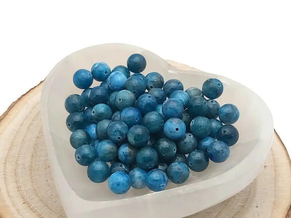 Collier Fin En Perles D'apatite Naturelle Et Perles Miyuki Plaqué Or - Fait Main, Neuf Avec étiquettes